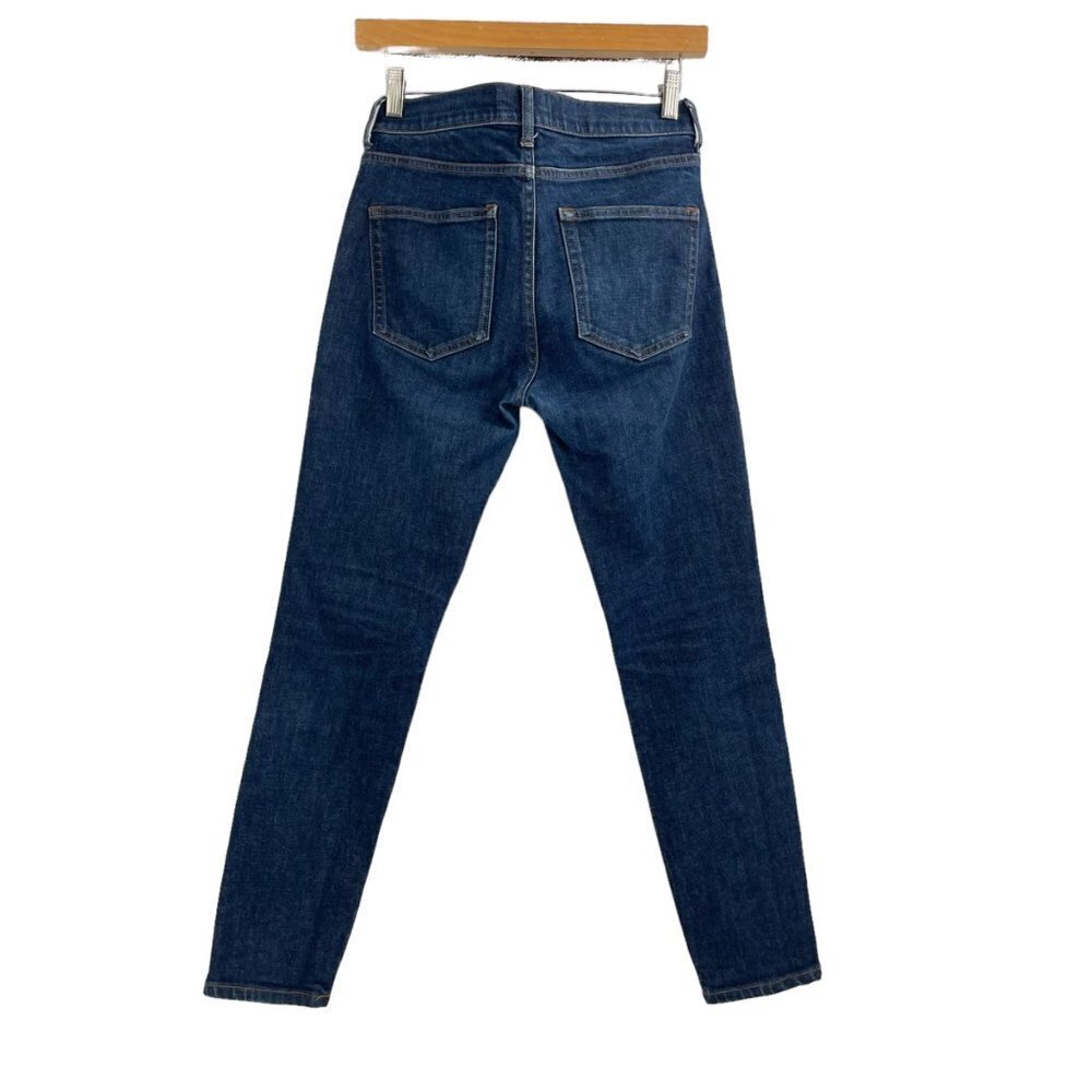 Everlane Mid Rise Dark Wash Skinny Jeans Womens Size 27 Regular Stretch Denim - Picture 3 of 7